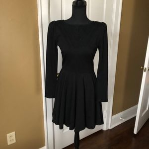 Long Sleeve, Backless with Sheer Lace Front Panel